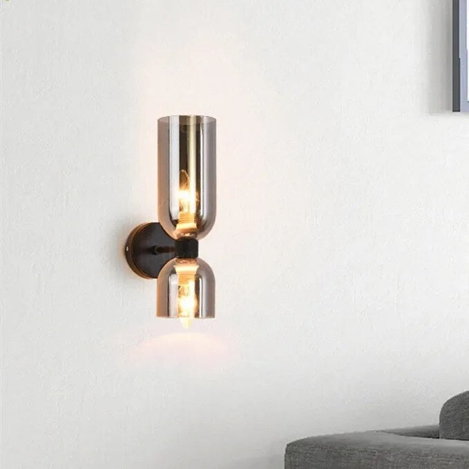 Applique murale – luminaire verre et fer, design moderne