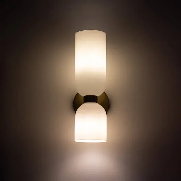 Applique murale – luminaire verre et fer, design moderne