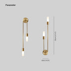Applique murale moderne – luminaire à 2 lumières, finition or