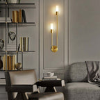 Applique murale moderne – luminaire à 2 lumières, finition or
