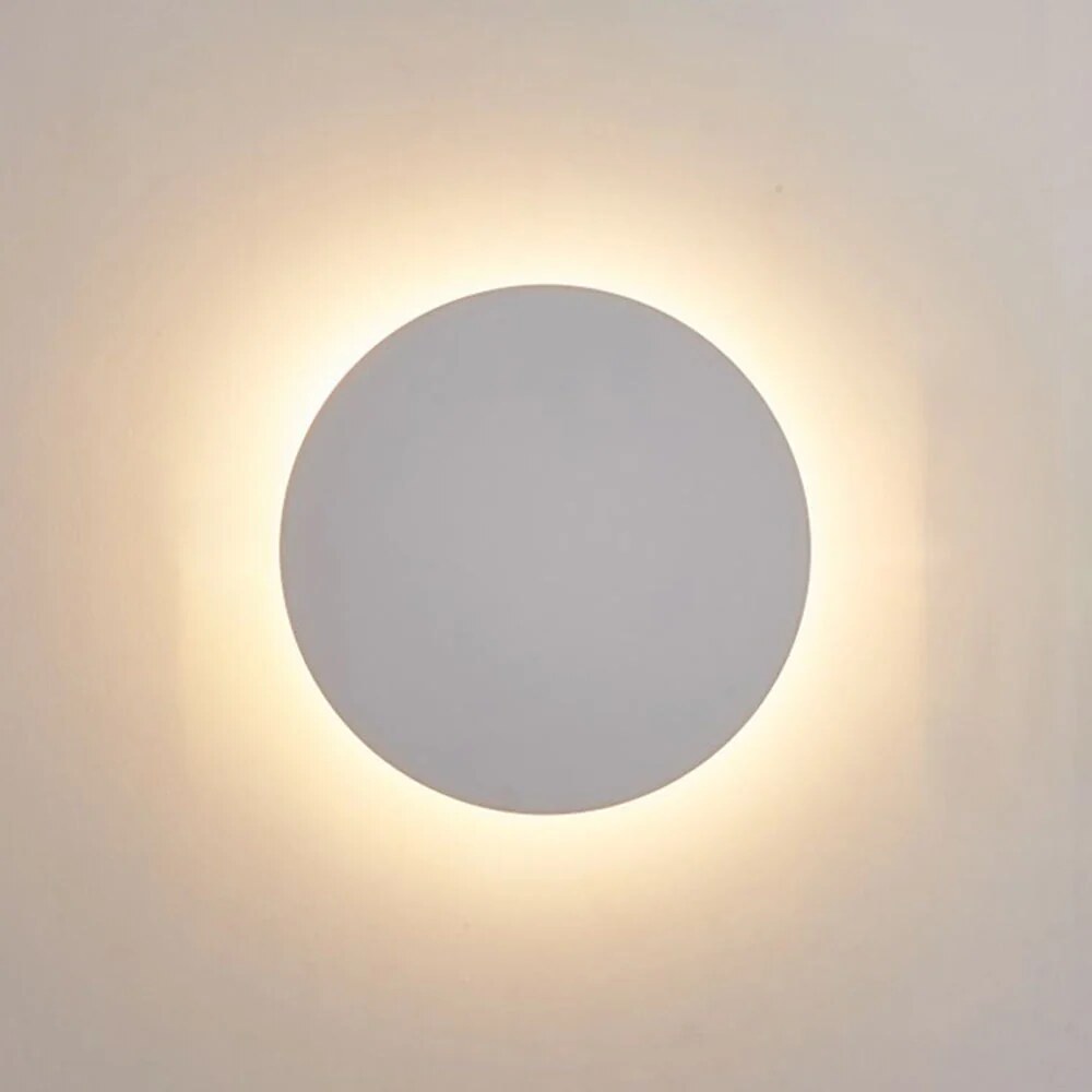 Applique murale ronde – design épuré en métal avec LED