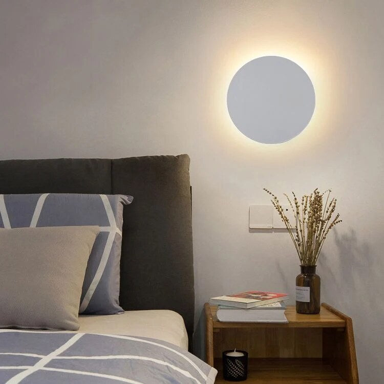 Applique murale ronde – design épuré en métal avec LED
