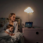 Applique murale veilleuse nuage LED bois