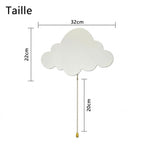 Applique murale veilleuse nuage LED bois