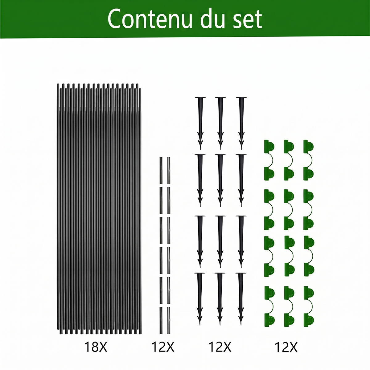 Arceaux de serre en fibre de verre – tunnel de culture modulable