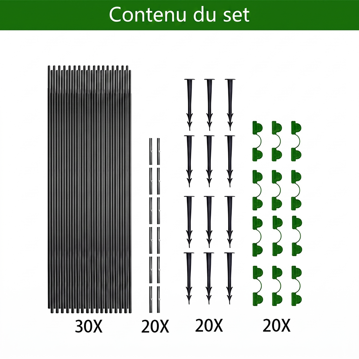 Arceaux de serre en fibre de verre – tunnel de culture modulable