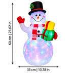 Bonhomme de neige gonflable – Décoration de Noël lumineuse