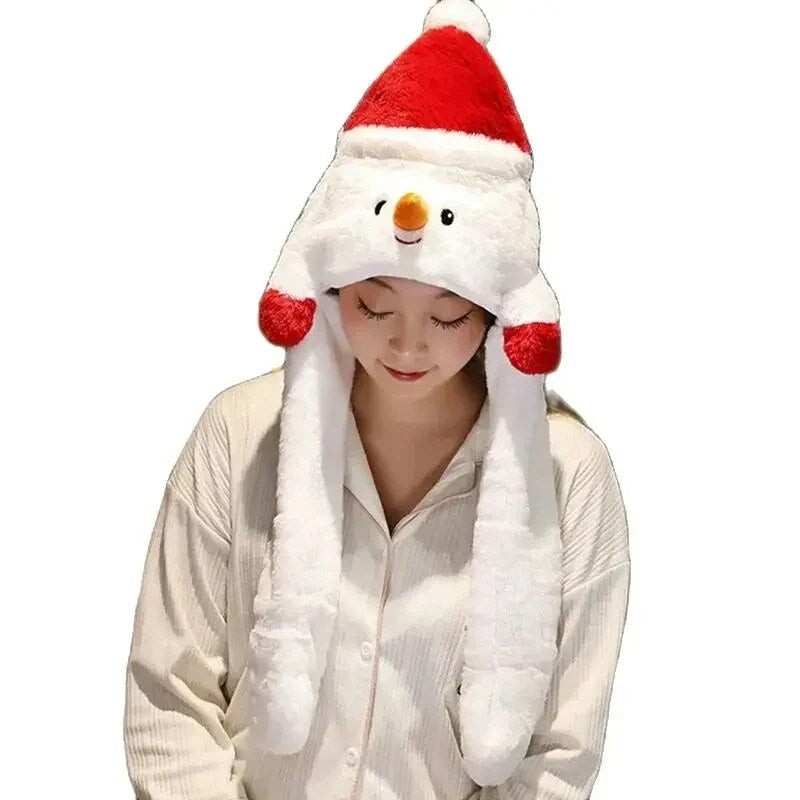 Bonnet de Noël en peluche – quatre motifs festifs, doublure épaisse