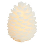 Bougie LED pomme de pin – Décoration blanche de table