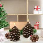 Bougie LED pomme de pin – décoration lumineuse sécurisée