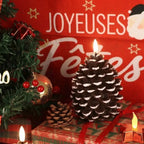 Bougie LED pomme de pin – décoration lumineuse vacillante