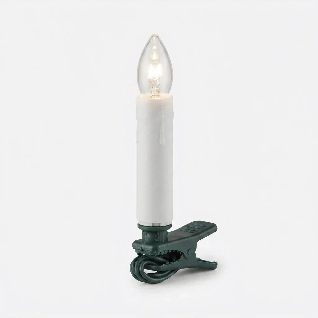 Bougies LED pour sapin – guirlande blanc chaud à pinces