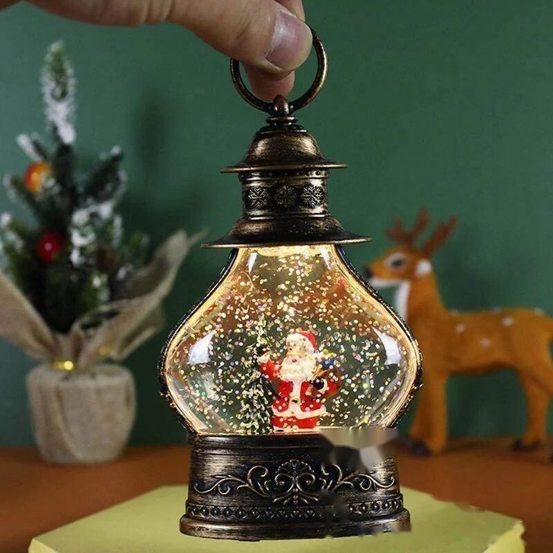Boule à neige avec éclairage LED – Décoration festive