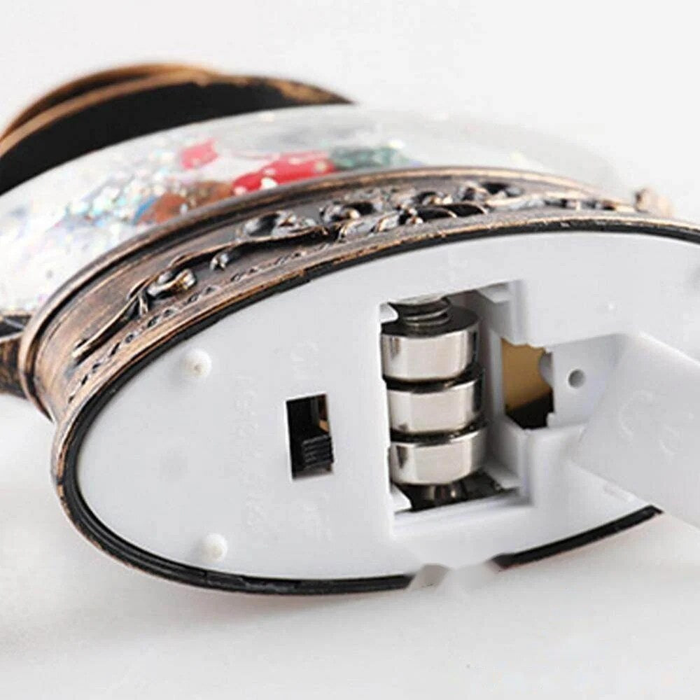 Boule à neige avec éclairage LED – Décoration festive