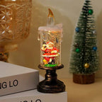 Boule à neige lumineuse – veilleuse Père Noël ou sapin