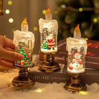 Boule à neige lumineuse – veilleuse Père Noël ou sapin