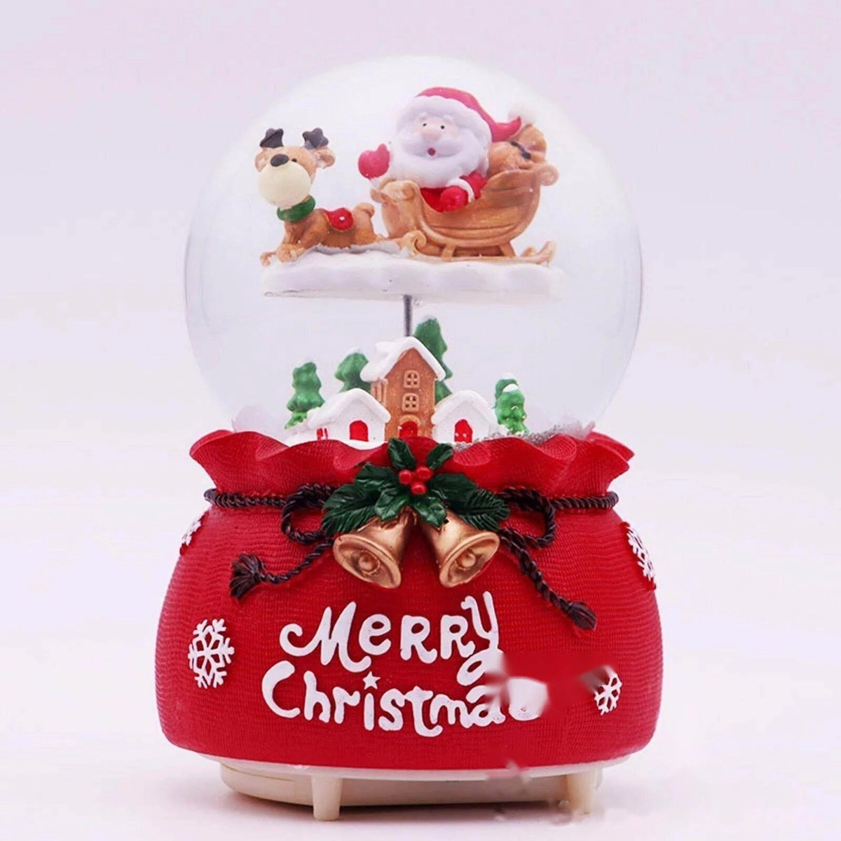 Boule à neige musicale Père Noël – Flocons et mélodie festive