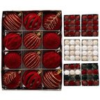 Boules de Noël floquées – lot assortiment à suspendre