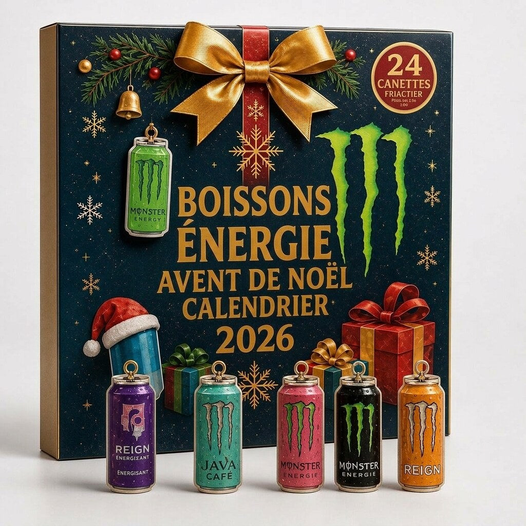 Calendrier de l'avent – 24 décors Energy Drink à collectionner