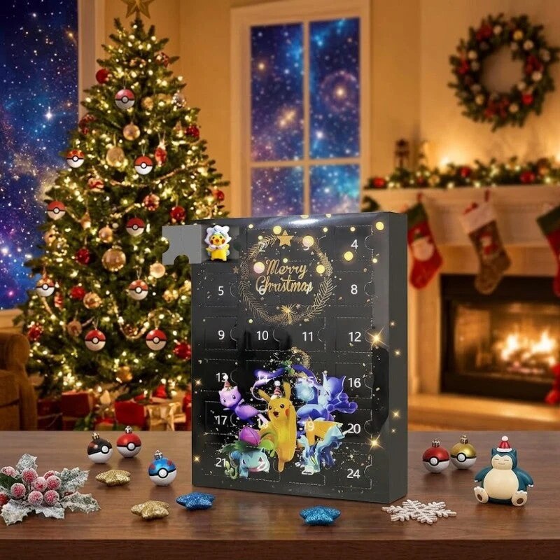 Calendrier de l'avent Pokémon – 24 figurines 3D à collectionner