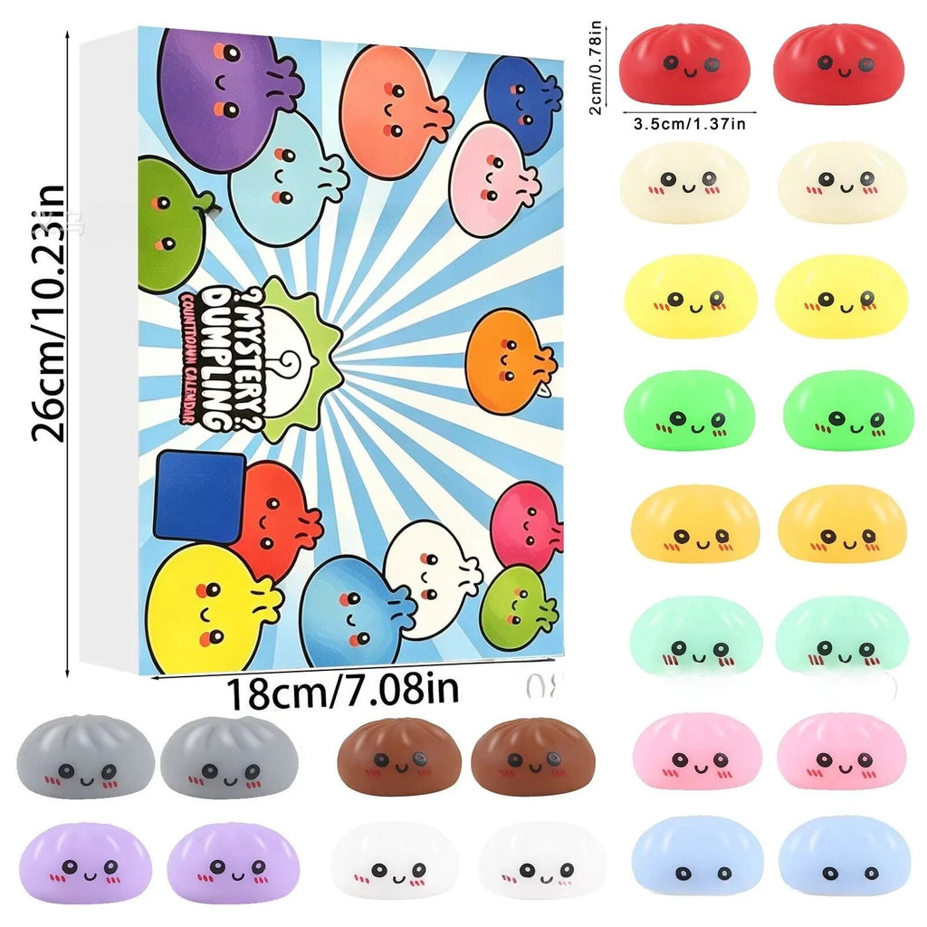 Calendrier de l'avent – 24 figurines squishy à collectionner