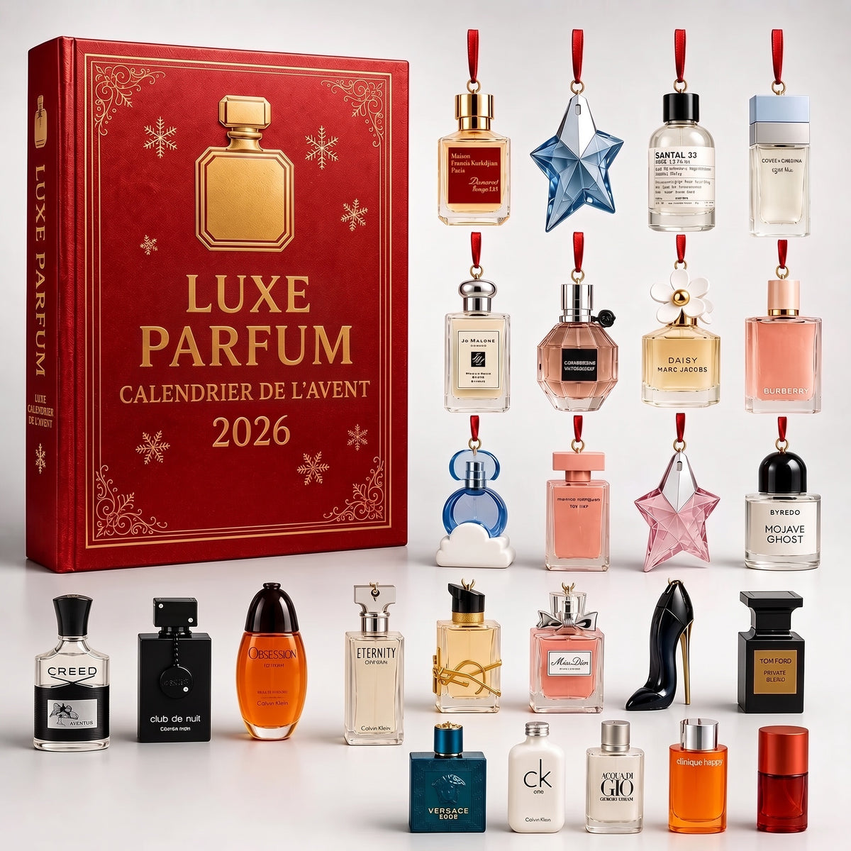 Calendrier de l'avent luxe parfum 2026 avec 24 ornements