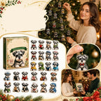 Calendrier de l'avent – 24 ornements schnauzer en acrylique