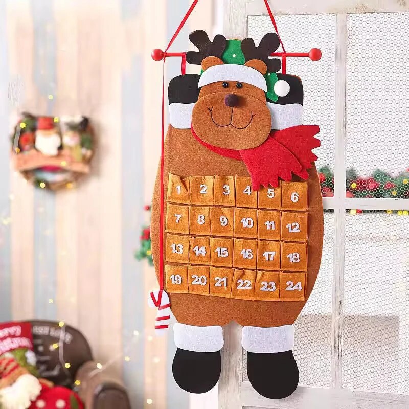 Calendrier de l'avent à suspendre – personnage de Noël