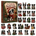 Calendrier de l'avent border collie – 24 pendentifs acrylique