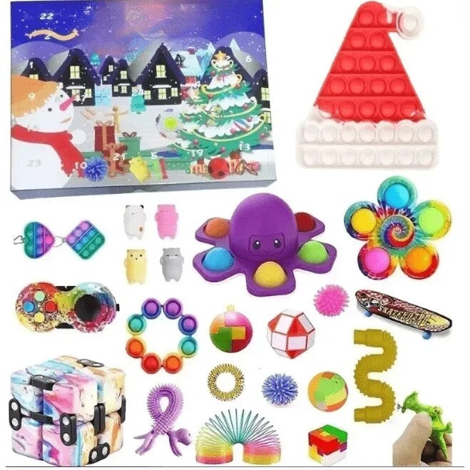 Calendrier de l'avent enfant – jouets sensoriels à manipuler