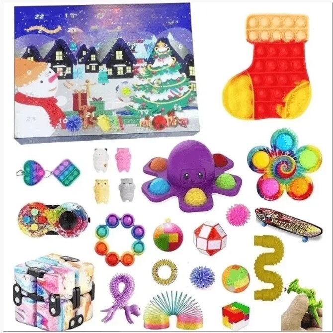 Calendrier de l'avent enfant – jouets sensoriels à manipuler
