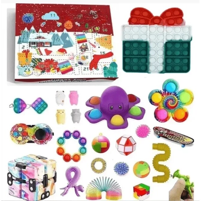 Calendrier de l'avent enfant – jouets sensoriels à manipuler