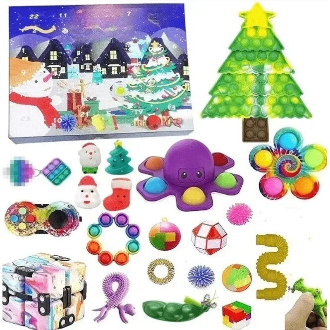 Calendrier de l'avent enfant – jouets sensoriels à manipuler