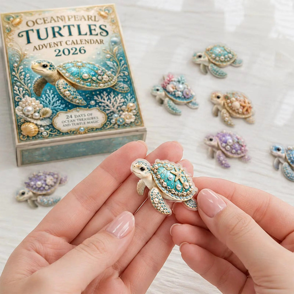 Calendrier de l'avent tortues – 24 figurines en acrylique