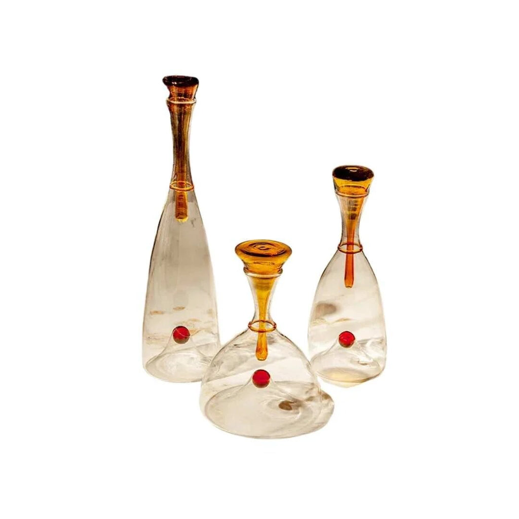 Carafe à vin en verre soufflé – décanteur avec bouchon décoratif