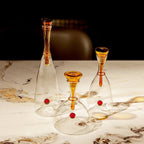 Carafe à vin en verre soufflé – décanteur avec bouchon décoratif