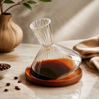 Carafe rotative en cristal – design tournant avec socle
