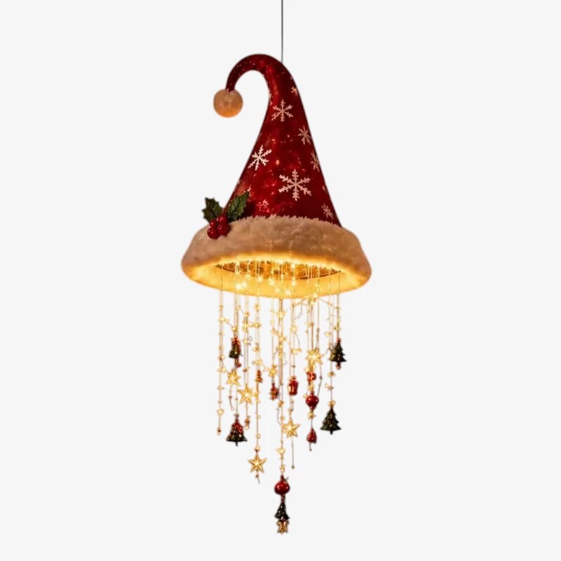 Chapeau de Noël lumineux – décoration suspendue avec LED