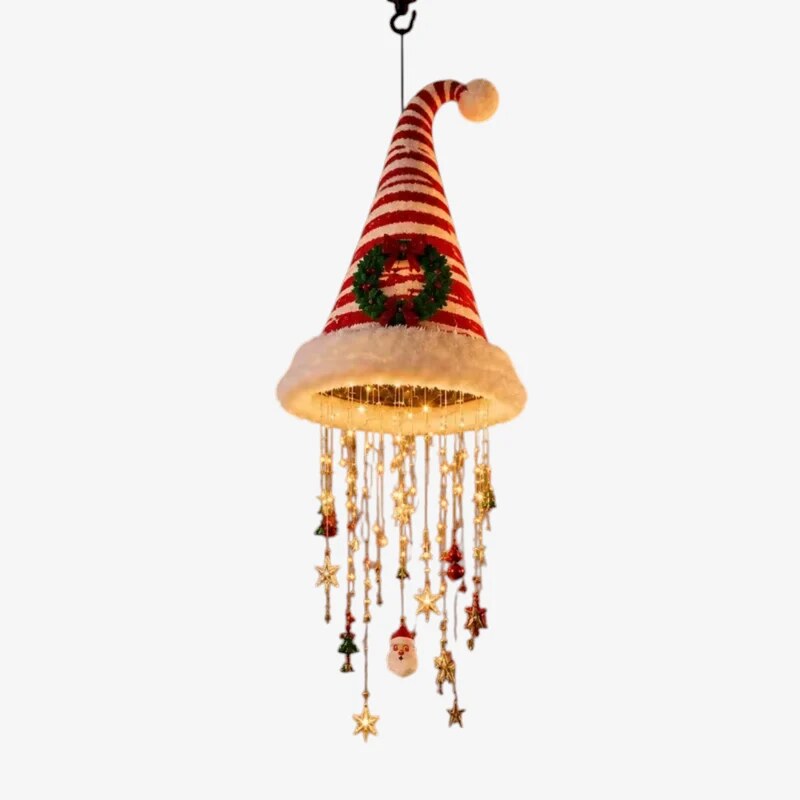Chapeau de Noël lumineux – décoration suspendue avec LED