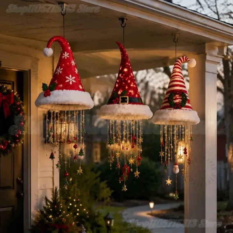 Chapeau de Noël lumineux – décoration suspendue avec LED