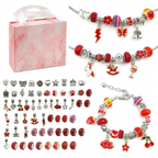 Kit de bracelets à composer – 3 bracelets, 60 perles et breloques, coffret inclus