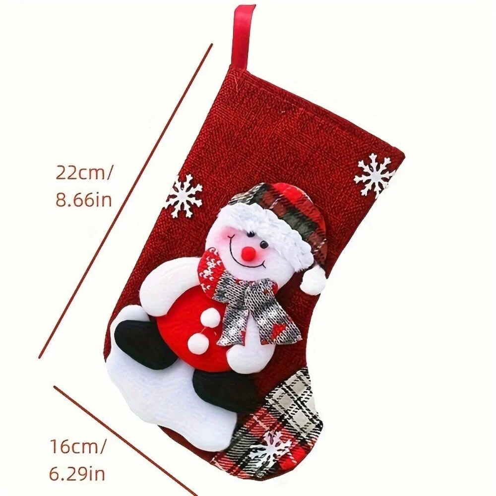 Chaussettes de Noël à suspendre – Père Noël, bonhomme de neige, renne