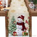 Chemin de table Noël – motif bonhomme de neige ou lutin