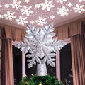 Cime de sapin lumineuse – projecteur LED flocons rotatifs