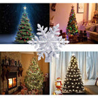 Cime de sapin lumineuse – projecteur LED flocons rotatifs
