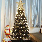Cime de sapin lumineuse – projecteur LED flocons rotatifs