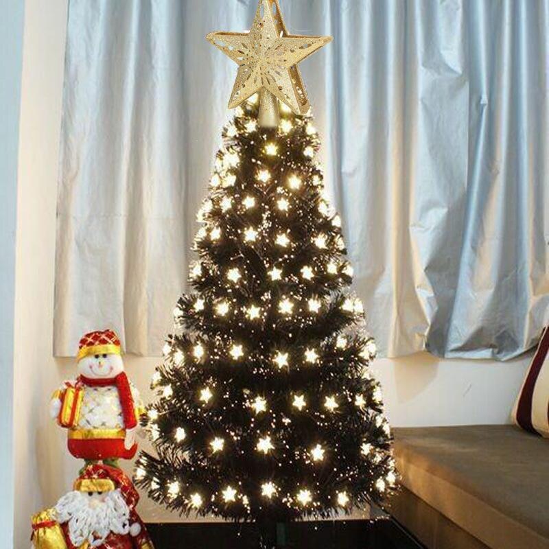 Cime de sapin lumineuse – projecteur LED flocons rotatifs