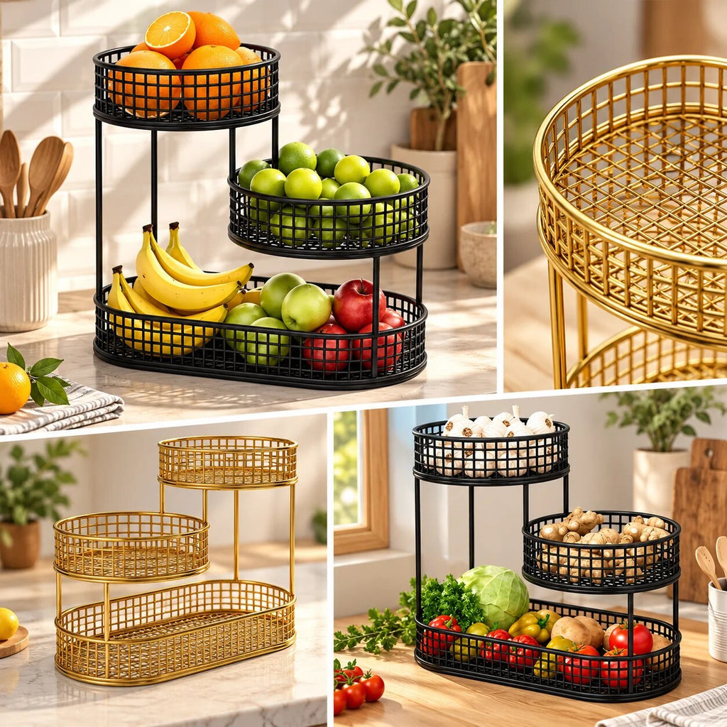 Corbeille à fruits – Rangement multi-niveaux élégant