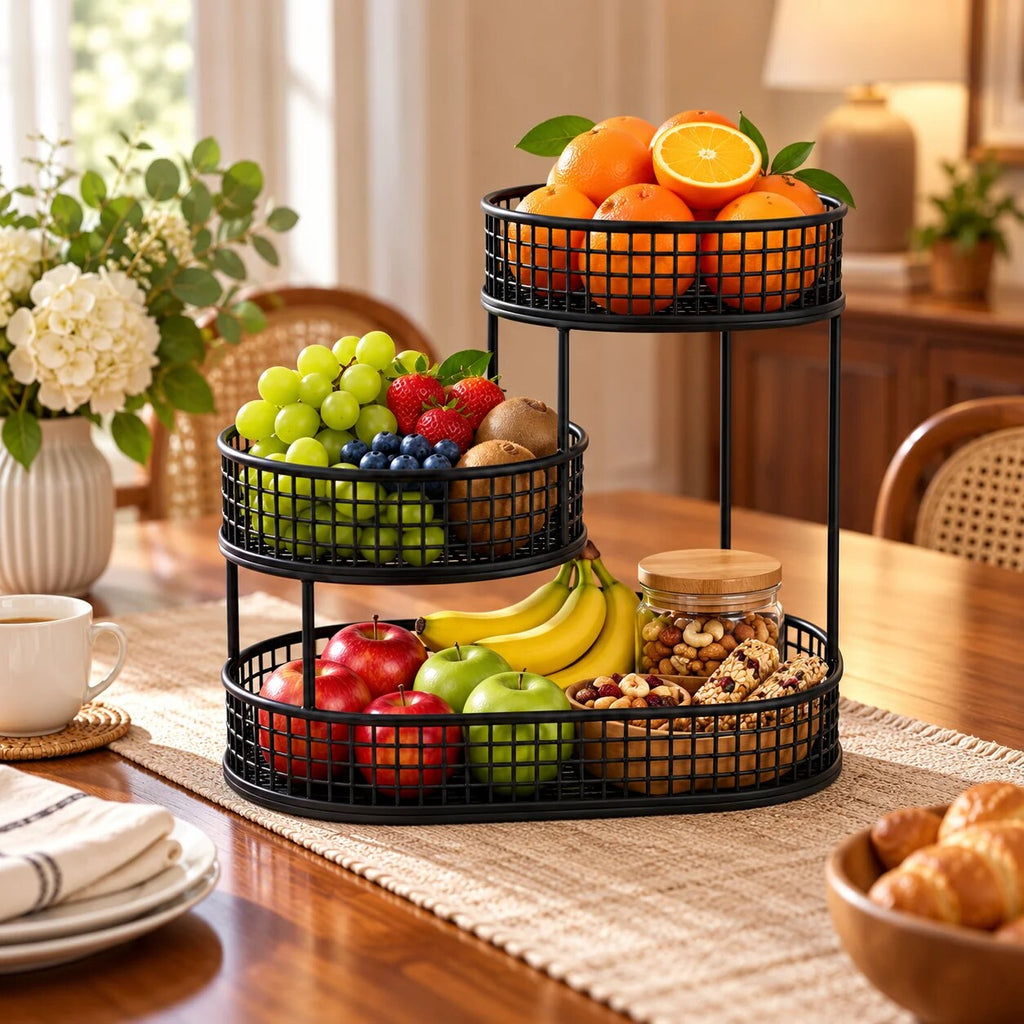 Corbeille à fruits – Rangement multi-niveaux élégant