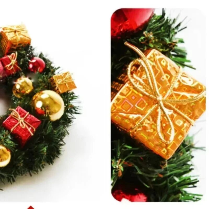 Couronne de Noël – figurines d'élan et bonhomme de neige